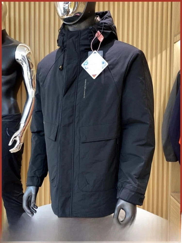 

Tee-Proof Technology Fabric Men's Winter Lightweight Padded Jaet Hooded Windproof Warm Casual Outerwear Polyester Fiber