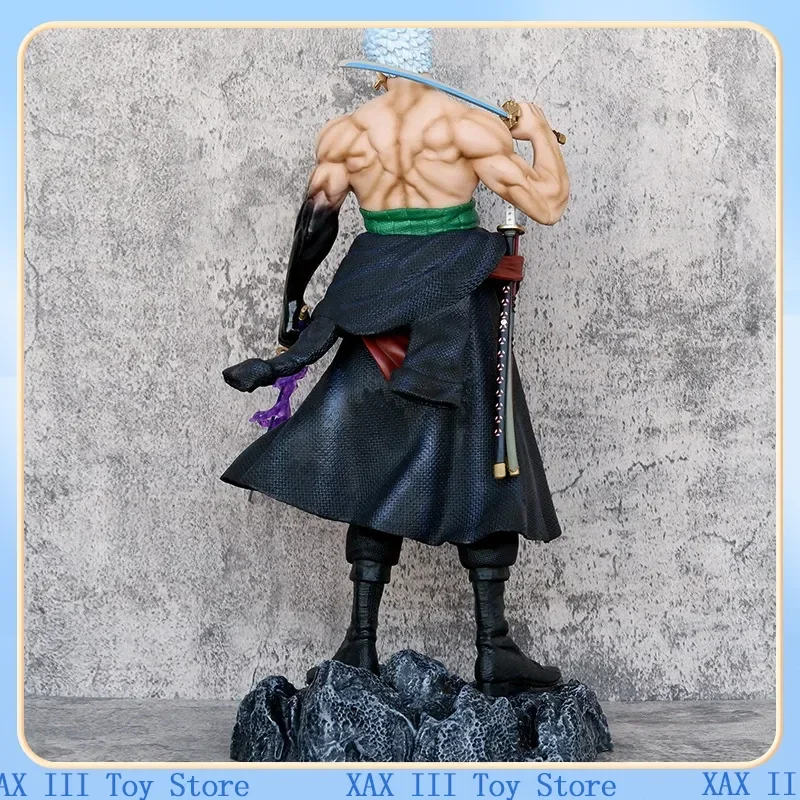 

New Carrying Knife Zoro Standing Posture Zoro Five Head Carving Replaceable Statue Model Desktop Ornament Figurine Boy Gift