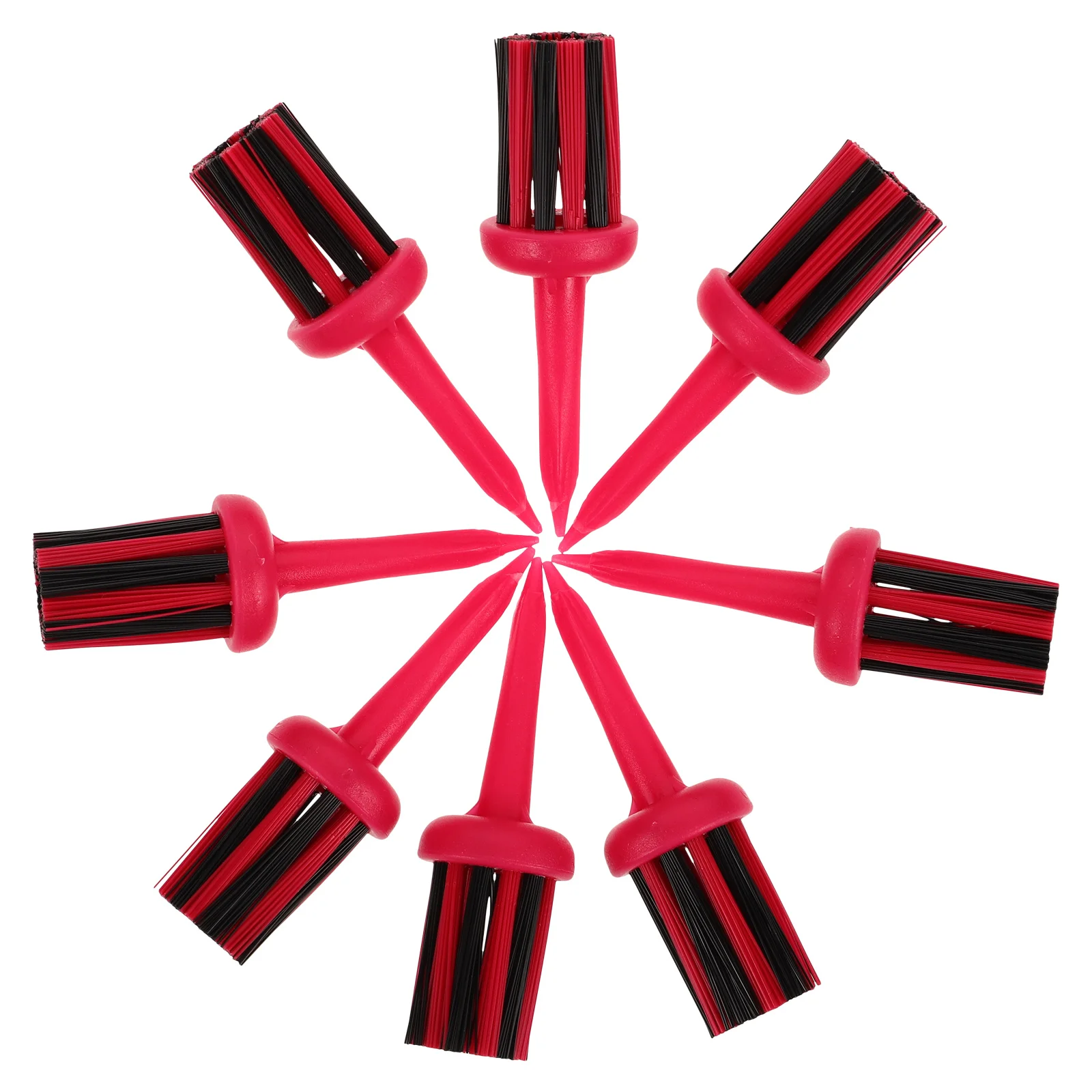 

8pcs Golf Ball Nail Seat Brush Tees Stands Driving Range Holder Spikes Plastic Durable Accessories