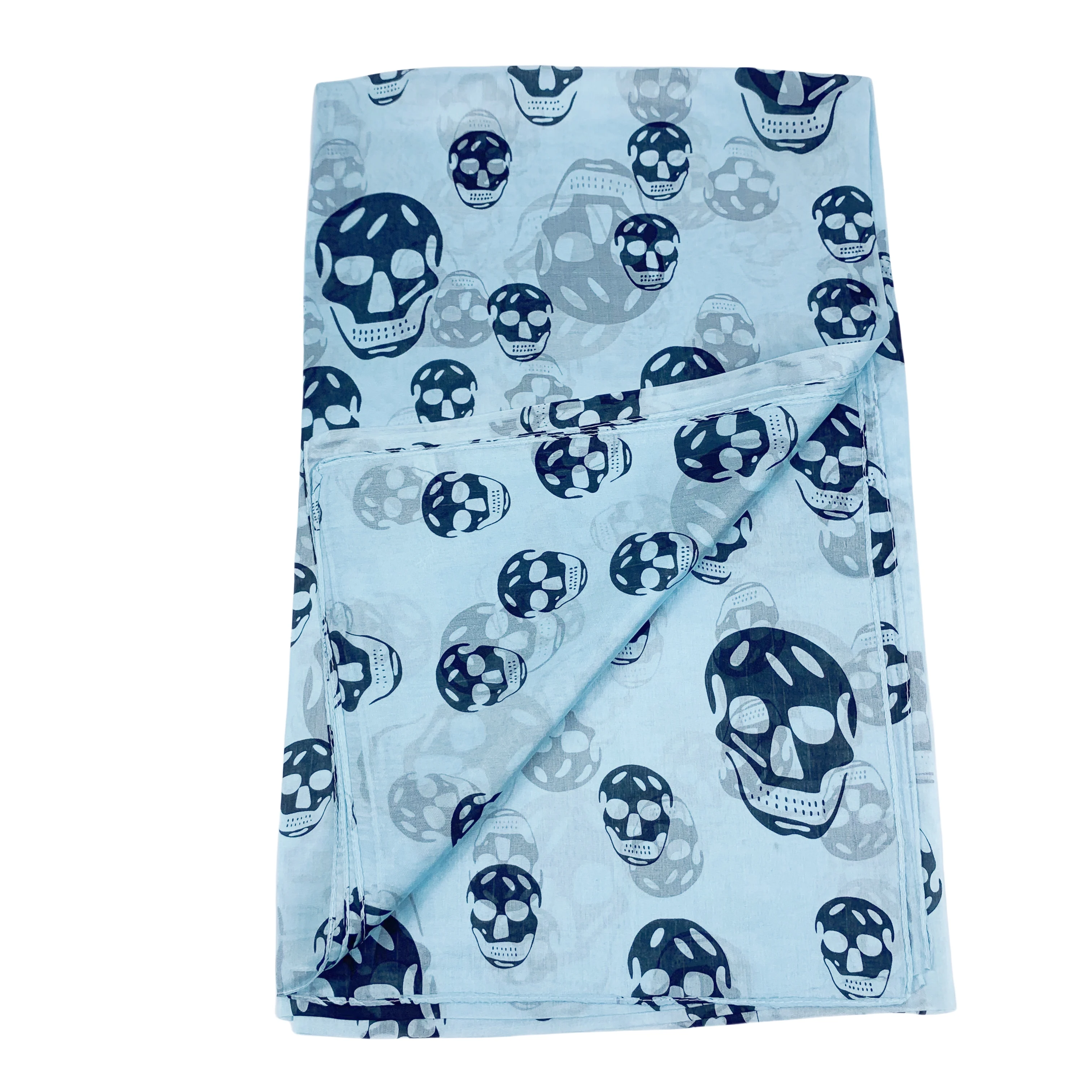 Pañuelo de seda de morera 100% pura, hijabs elegantes y suaves, chal de seda con estampado de Calavera, venta al por mayor