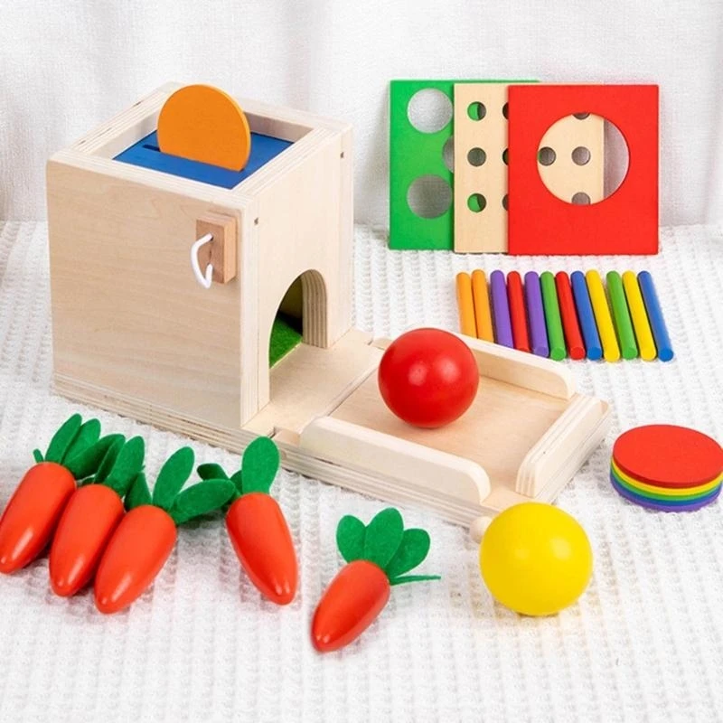 Pull Rzodkiewka Zabawki Kształty Puzzle Zabawki Kolorowe Zabawki Edukacyjne Kolorowe Pudełko Zabawka Maluch PlayKit Na