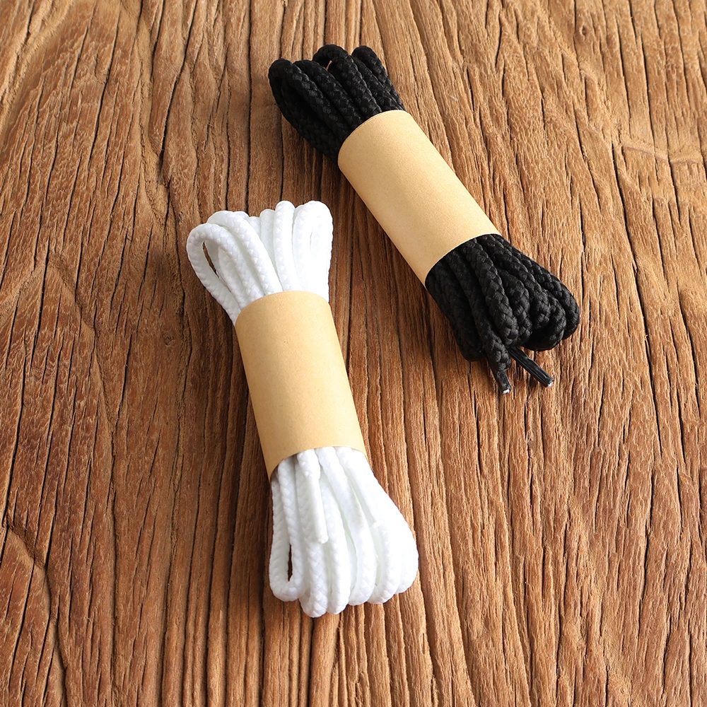 Classic Black & White 6-Pack Shoe Laces - 3 Black + 3 White, Perfect for Daily Replacement & Work Boots