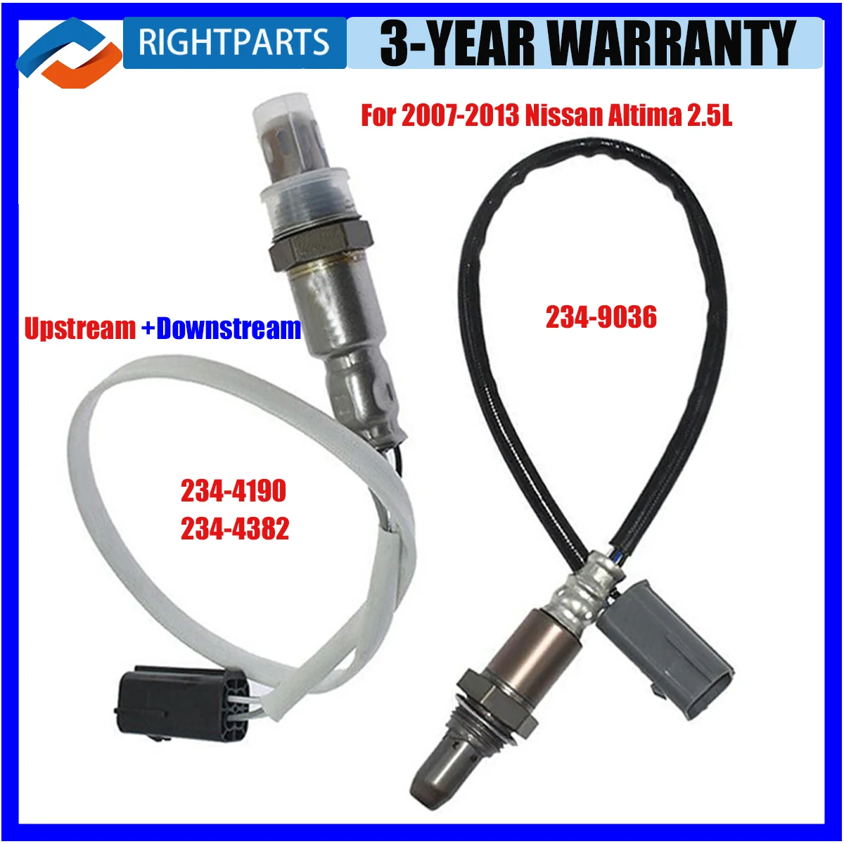 

Upstream&Downstream Lambda Oxygen O2 Sensor For Nissan Altima Rogue 2.5L 2007 2008 2009 2010 2011 2012 2013 234-4190 234-9036