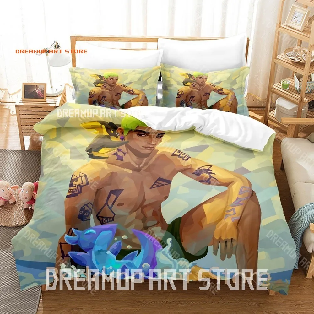 2026 3D Print GEKKO VALORANT Bedding Set Single Twin Full Queen King Size Bed Set Adult Kid Bedroom Duvetcover Sets Anime Bed Sh