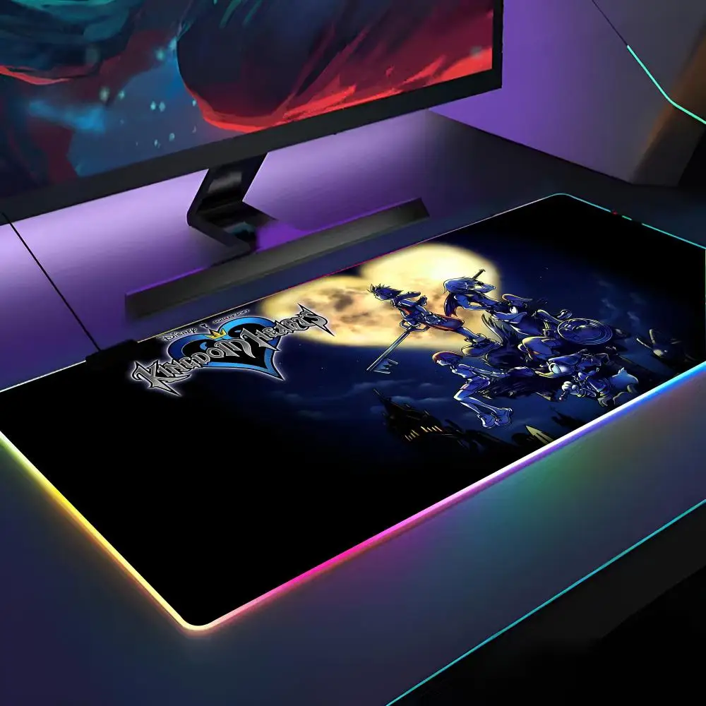 

Games Kingdom Hearts Mouse Pad RGB Backlit Mouse Pad Laptop Mouse Pad Laptop Gamer Computer Desk Gaming Accessories