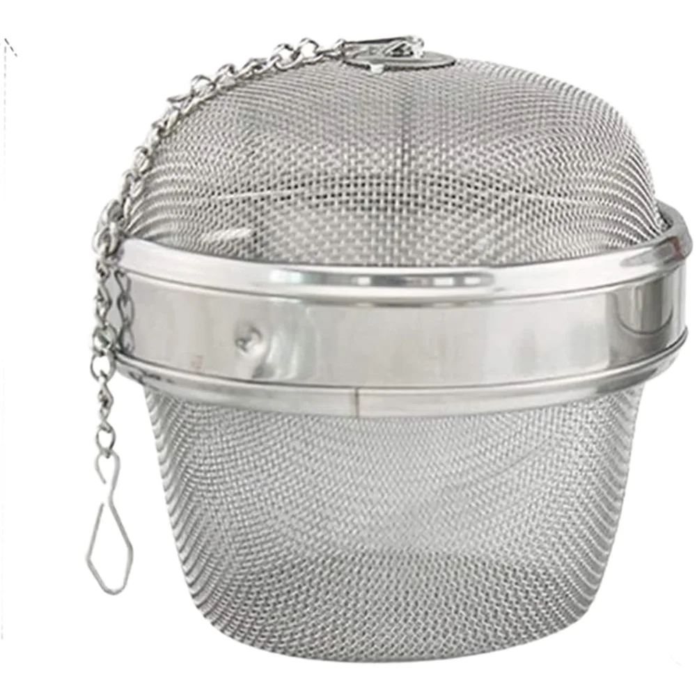 For Loose Leaf Tea Brewing Loose Leaf Tea Basket Stainless Steel Strainer 6.5cm Convenient Tea Filter With Hook