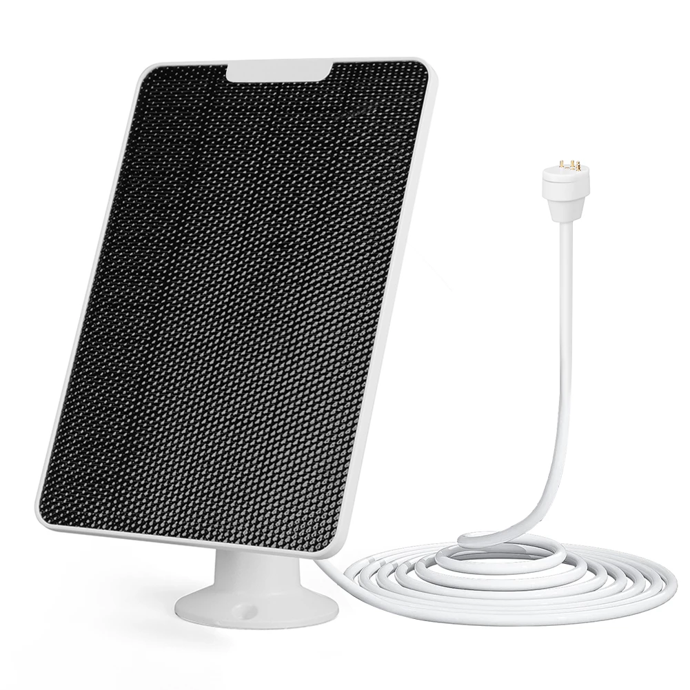 Solar Cells Charger IP65 Waterproof Monocrystalline Solar Panel with Rack and Screwdriver 4W 5V Compatible with Google Nest Cam