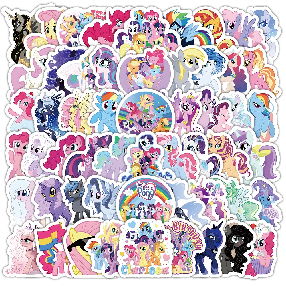 

103Pcs Kawaii My Little Pony Stickers Anime Cartoon Student Stationery Sticker Mobile Phone Laptop Decorative Stickers Girl Gift