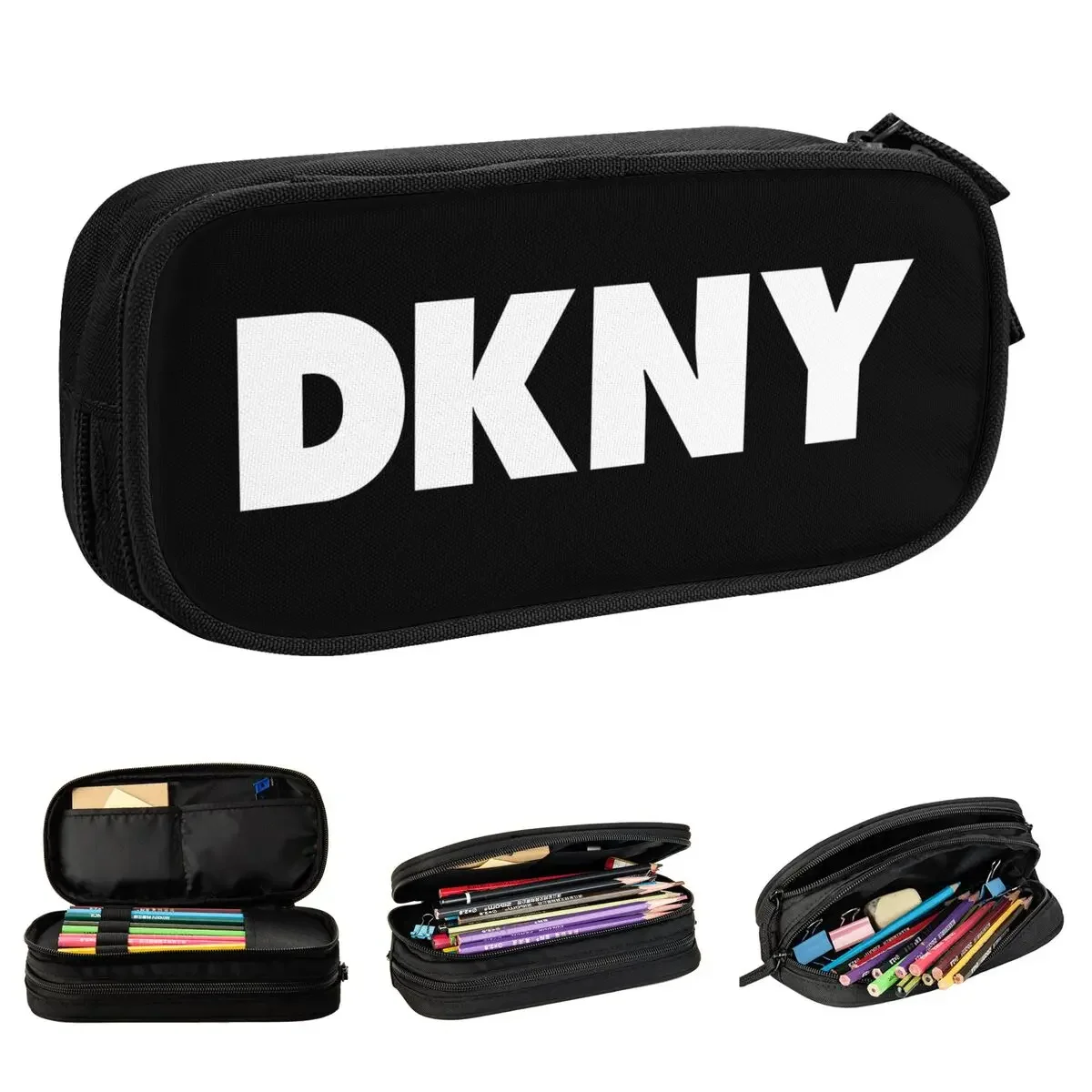 Classic DKNYS Pencil Case Pencil Pouch Pen Holder for Girl Boy Large Storage Bags School Supplies Gift Stationery