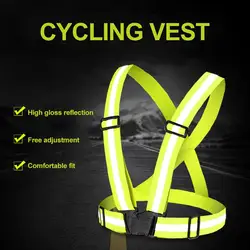 Garter Reflective Vest Night Running Riding Clothing Suspender Adjustable Safety Vest Elastic Band For Adults And Children