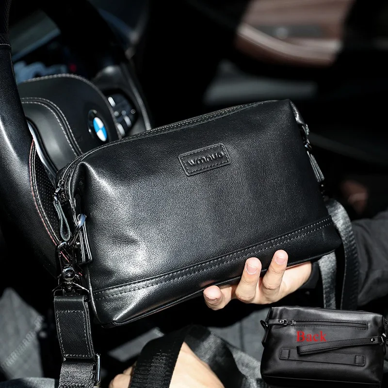 SENOFAN krowa kopertówki torby kurierskie Crossbody mężczyzn prawdziwa skóra męska koperta na ramię torby na co dzień podróży