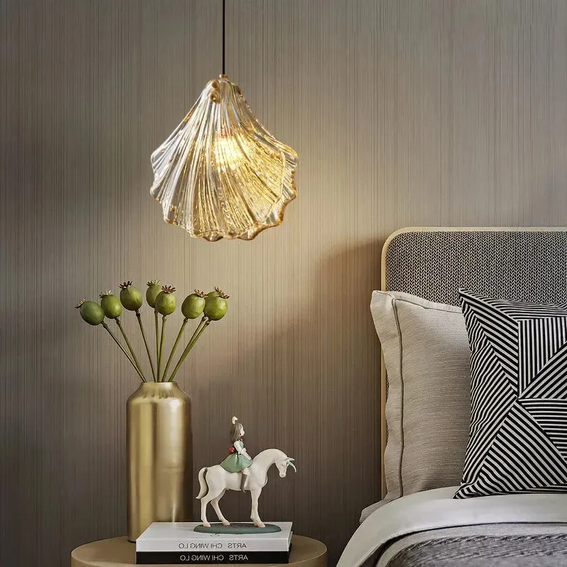 Nordic Glass Chandelier Bedside Luxury Small Pendant Light Window Entrance Kitchen Foyer Bar Dining Home Hanging Light