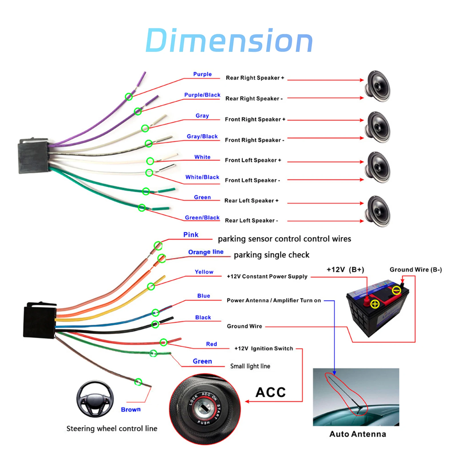 Podofo 7-Zoll-Autoradio mit einziehbarem Bildschirm, Unterstützung für Rückfahrkamera, 1 DIN, Auto-Audio-Player, TF-Karte/U-Disk, Autoradio-Stereoanlage, Bluetooth – Detail 14