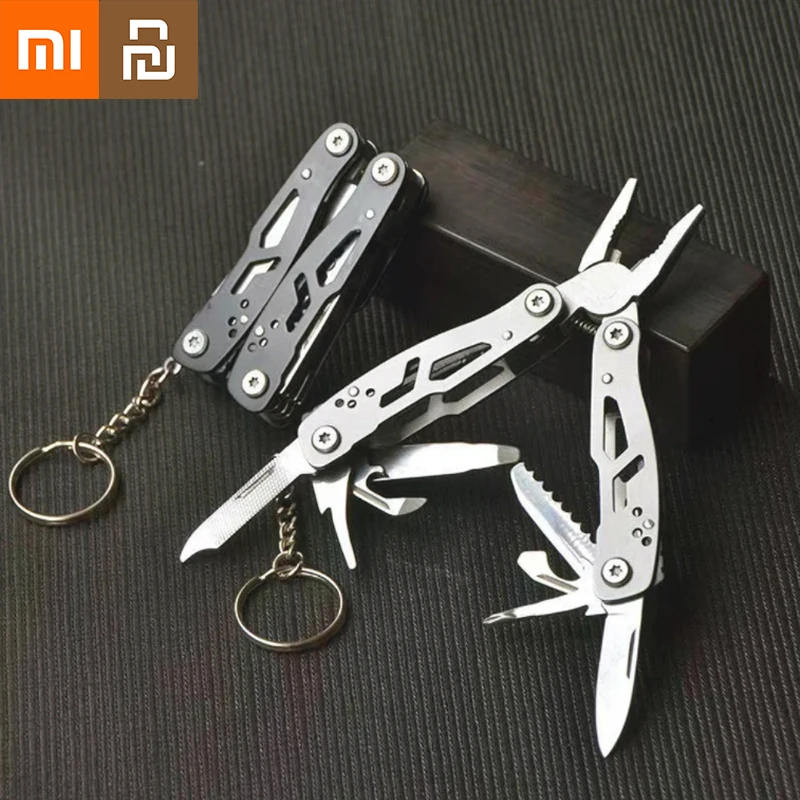 Xiaomi Youpin Multifunctional Pliers Foldable Knife Screwdriver Bottle Opener Set Bag Charm Key Chain for Outdoor Camp Tools Hot