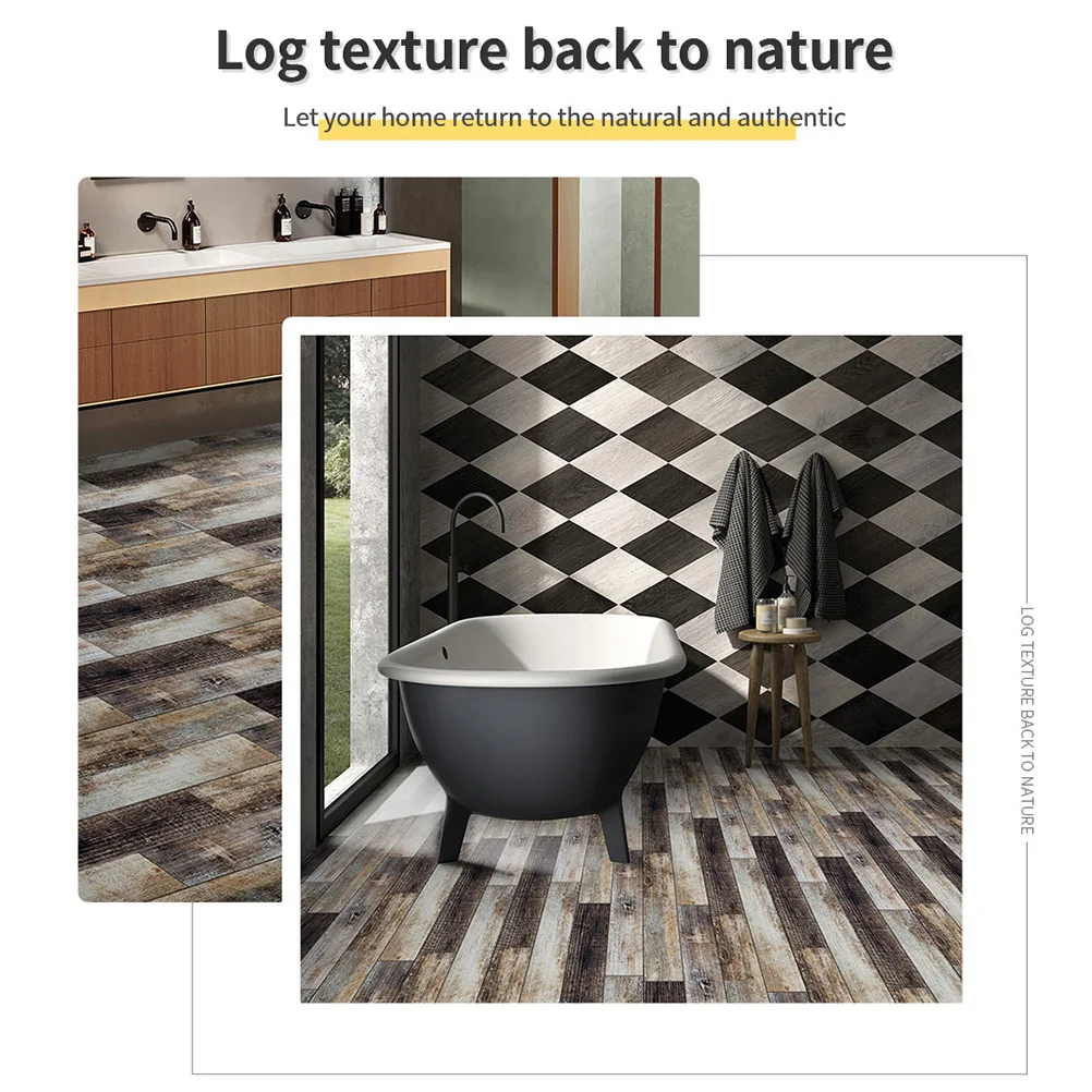 

Wood Grain Sticker PVC Self Adhesive Waterproof Floor Wood Grain Sticker Wall Decor Decal 100x50cm Garden Flooring