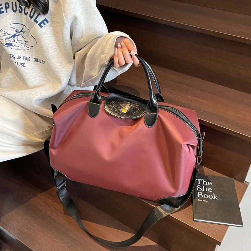 

New Travel Tote Bags 2025 Hot Oxford Cloth Fashion Solid Color Large Capacity Shoulder Bag High Quality Travel Luggage Bags