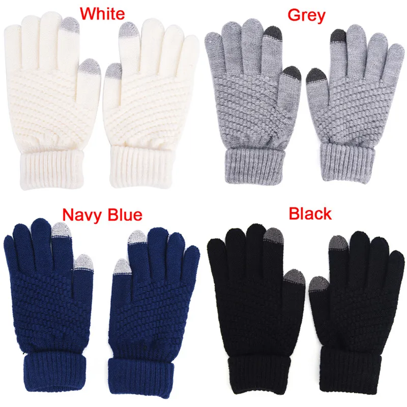 Gestrickte Winter warme Woll handschuhe Touchscreen-Handschuhe Mann Frauen Winter handschuhe