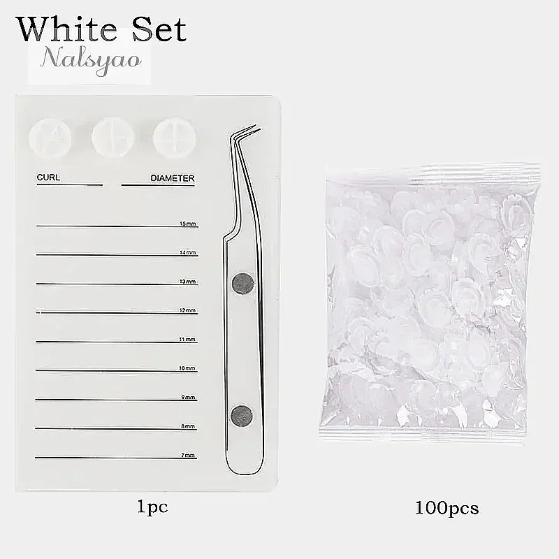 Magnetic Acrylic Eyelash Extension Scale Holder Lash Board Glue Pallet Cup Clean Hygienic False Eyelash Pad Makeup
