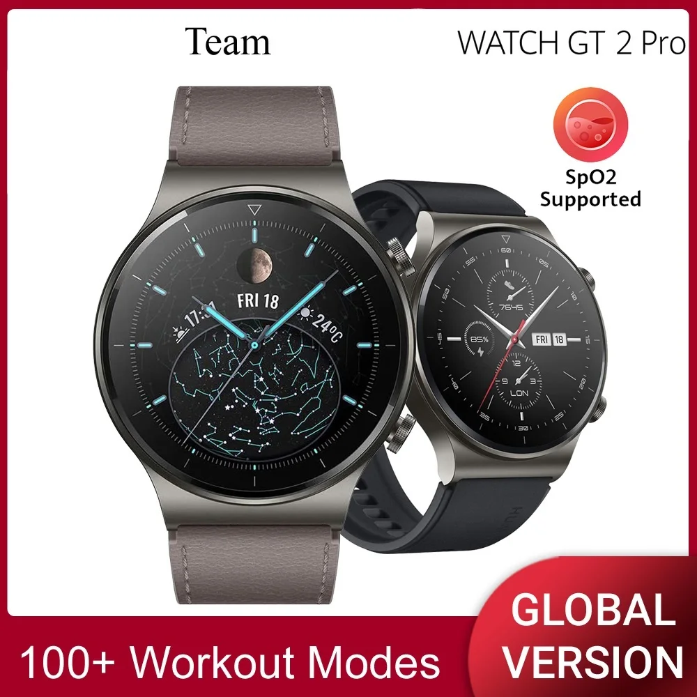 Bovenkant! WATCH GT 2 Pro, smartwatch, ingebouwd GPS-smartwatch, batterijduur van 14 dagen, 5 ATM waterdicht, hartslagmeter