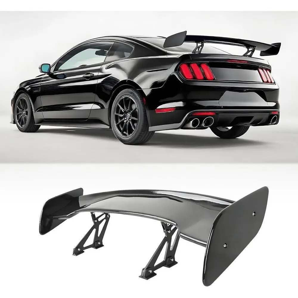 

57 Inch Adjustable Universal Car Trunk Spoiler, Glossy Black Finish