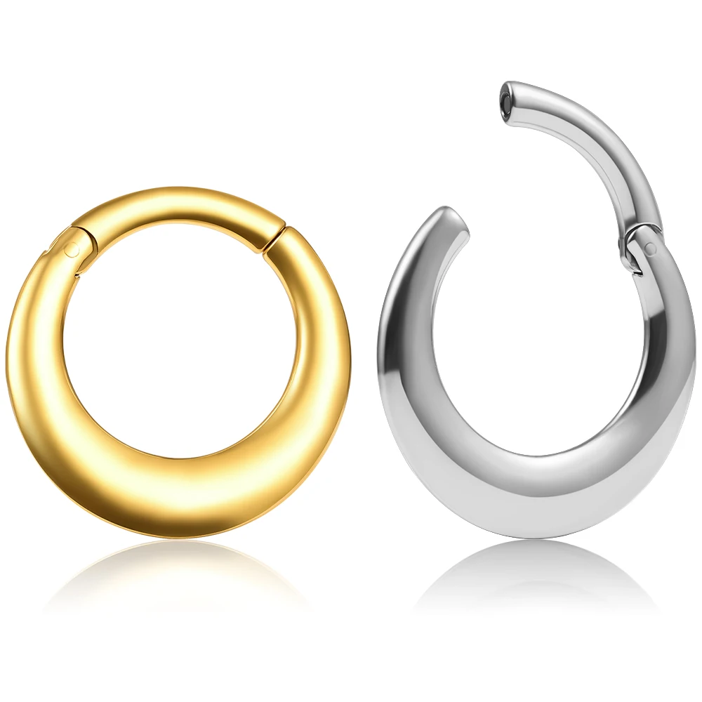 

Vankula 2PCS Fashion Ear Hoop Weights Hanger Gauges Plugs Expander 316L Stainless Steel Magnetic Piercing body Jewelry