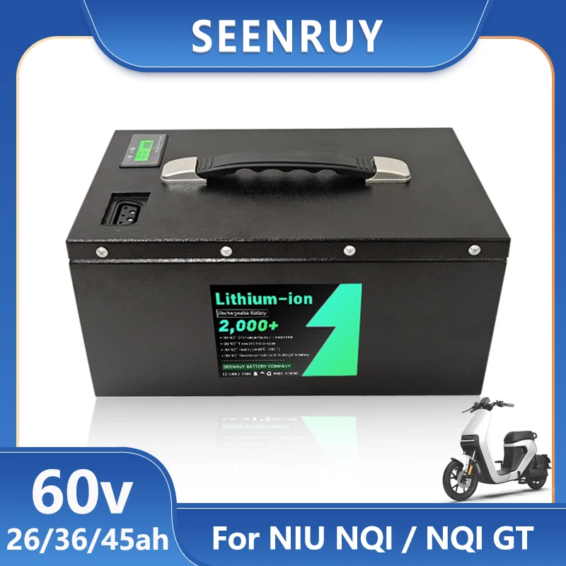 NIU Original Replacement Li-ion Battery Pack 60V 26Ah 36Ah 45Ah 50Ah for NIU Motorcycle NIQ GT with 5A Charger
