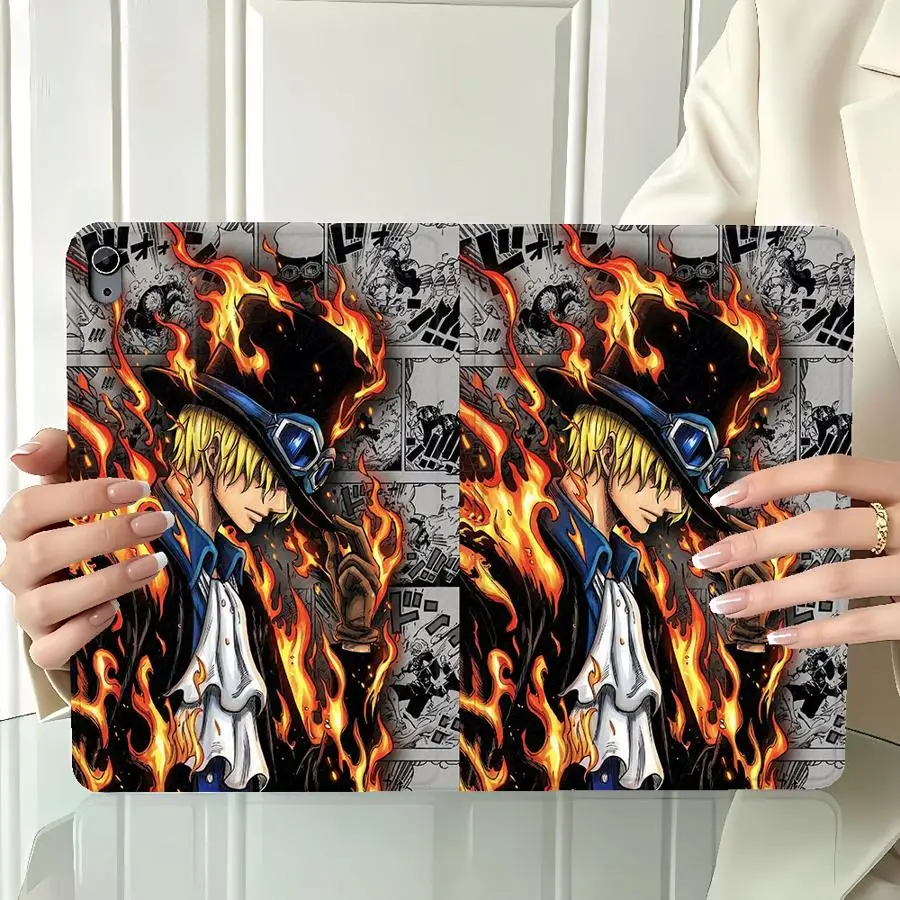Ones Pieces Luffy Sanbo with Pencil Slot Case for Xiaomi Pad 6s Pro 7 Ultra Pad 5 6 7 8 Pro Redmi Pad SE K Pad 8.8 9.7 12.4 Inch