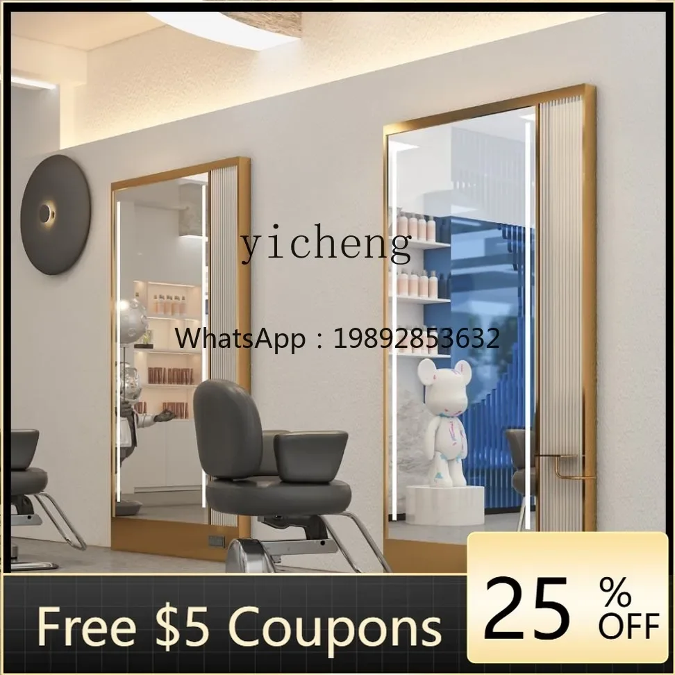 

L21- hair salon mirror hair salon special countertop single and double-sided floor mirror barber shop mirror