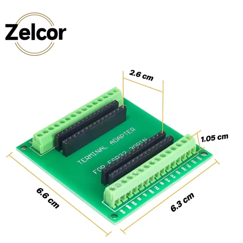 ESP32 Expansion Board 30Pin 38Pin GPIO Breakout Module - Compatible ESP32 Expansion Breakout Board - GPIO 1 to 2 Breakout