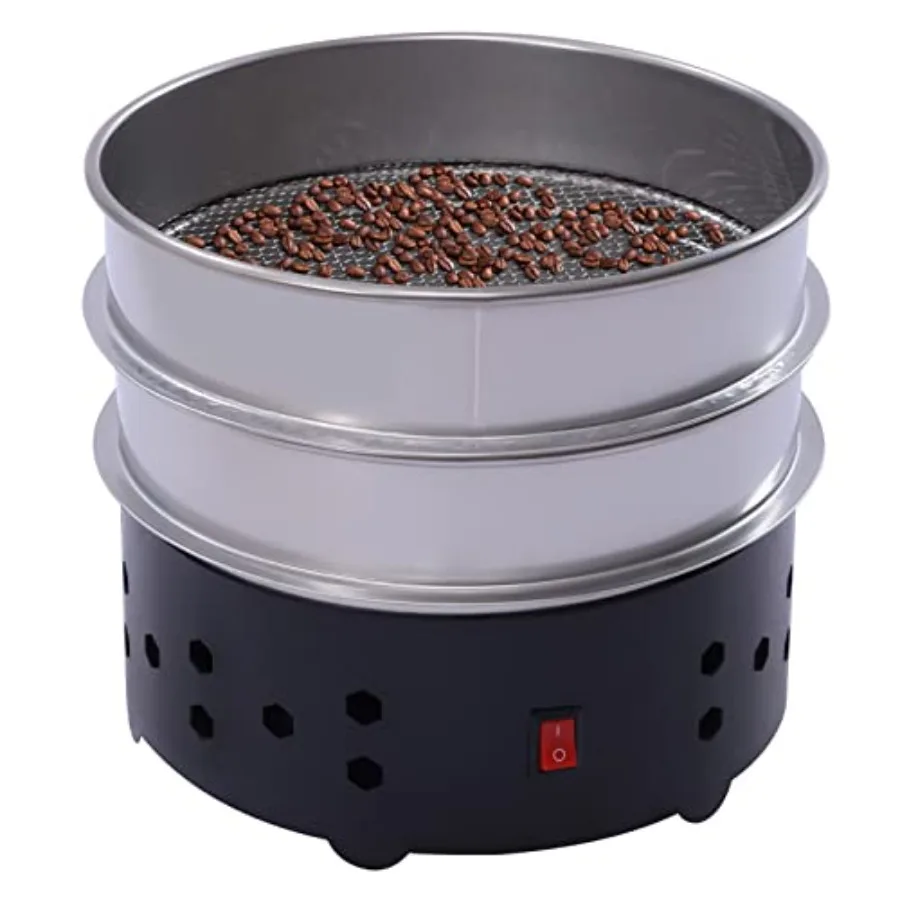 Coffee Bean Cooler, 110v Electric Coffee Beans Cooling Machine, Household Cafe Roasting Cooling 2 Layers Stainless Steel Small