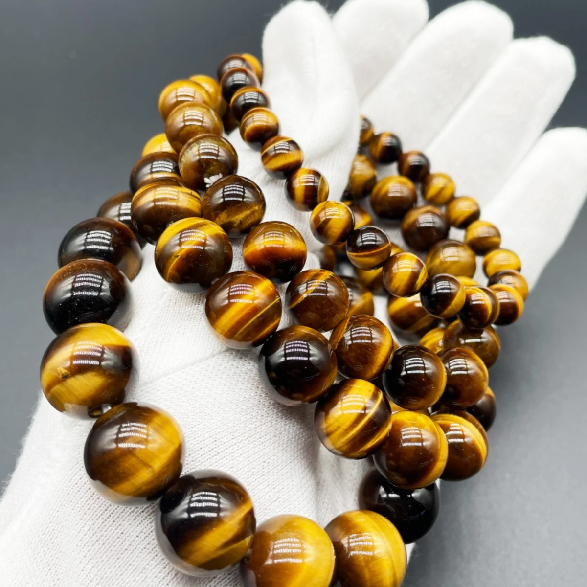 Bracelet extensible en pierre naturelle œil de tigre JD, perles rondes colorées, bijoux de mode pour hommes et femmes