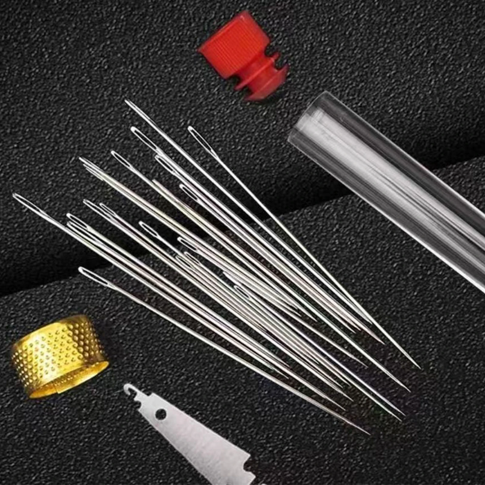 

31/34/36/37Pcs Sewing Tool Set Big Eye Steel Sewing Needles Kit Stainless Steel Needles for Beginners Professional DIY Lovers