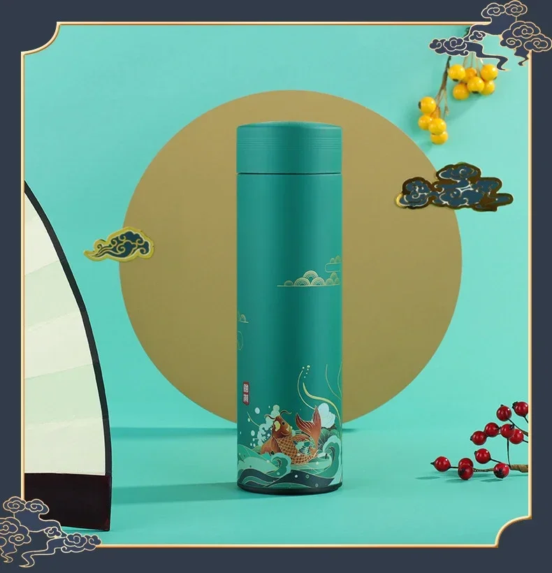 500 ml Creative Chinese Style Thermos Cup Coffee Tea Keep Warm Thermal Cup Men And Women Traveling Portale Thermal Water Bottle