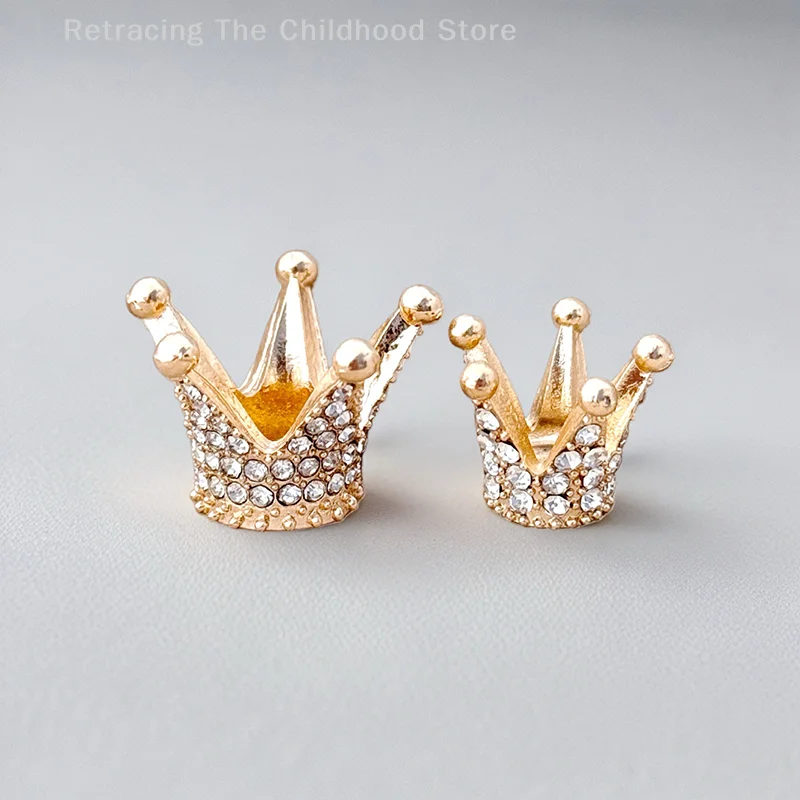 2/3Pcs Dollhouse Rhinestone Small Crowns Miniature Gold Mini Alloy Princess Crown Small Tiara Model Toys Dollhouse Accessories