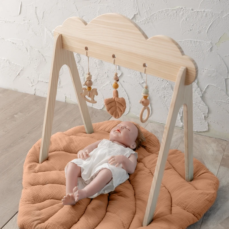 Baby Plant Leaf Shaped Cotton Children Play Mat Sleeping Mat Crawling Mat Soft Blanket Floor Mat Infant Home Decoration Gifts