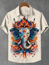 2025 New Retro Men's Linen Short Sleeve Shirt Comfortable Fabric Casual Wear High Quality Button Top