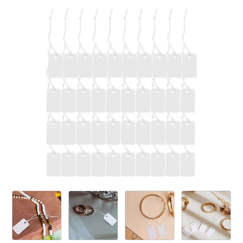 200 Pcs Price Tag Simple Design Tags Jewelry Label Hanging Retail Paper Pricing