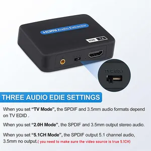 HDMI Splitter Audio Extractor, 4K Video Converter, Toslink + Aux, Splitter für PS4, PS5, HDTV, DVD 6 Hauptverkauf HDMI 4K Audioextraktor - №1
