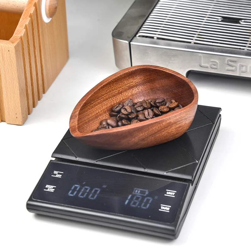 Coffee Beans Dose Trays Solid Wood Smooth Teaspoon Tea Separator Vessel Tools Coffee Bean Spoon Shovel Tea Trays Dosing Cup