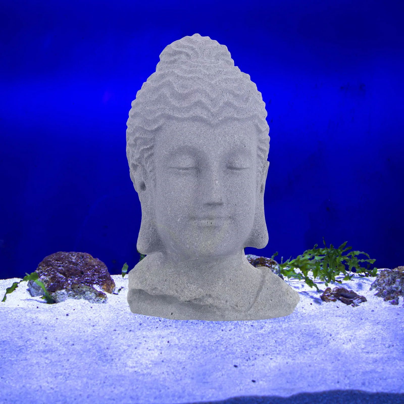 

Buddha Statue nament Fish Tank Decor S stone Figurine Head Small Buddha Statue for Zen Outdoor Decor Simulated Eco Friendly