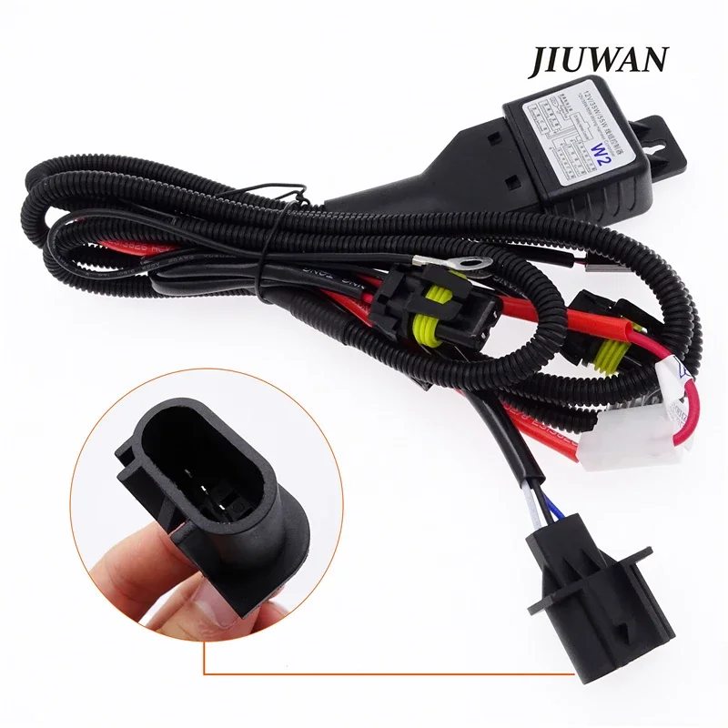 1 Pcs Xenon Lamp HID H4 H13 9007 Wire Harenss Socket Connector Telescopic Lamp Control Line Group Change Light Beam 5500