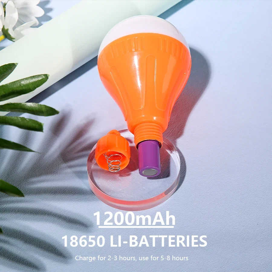 LY-V08 Portable Camping Tent Lamp 3 Modes LED Bulb With Hook Light Portable Lantern Outdoor SOS Camping Lamp Emergency Lighting