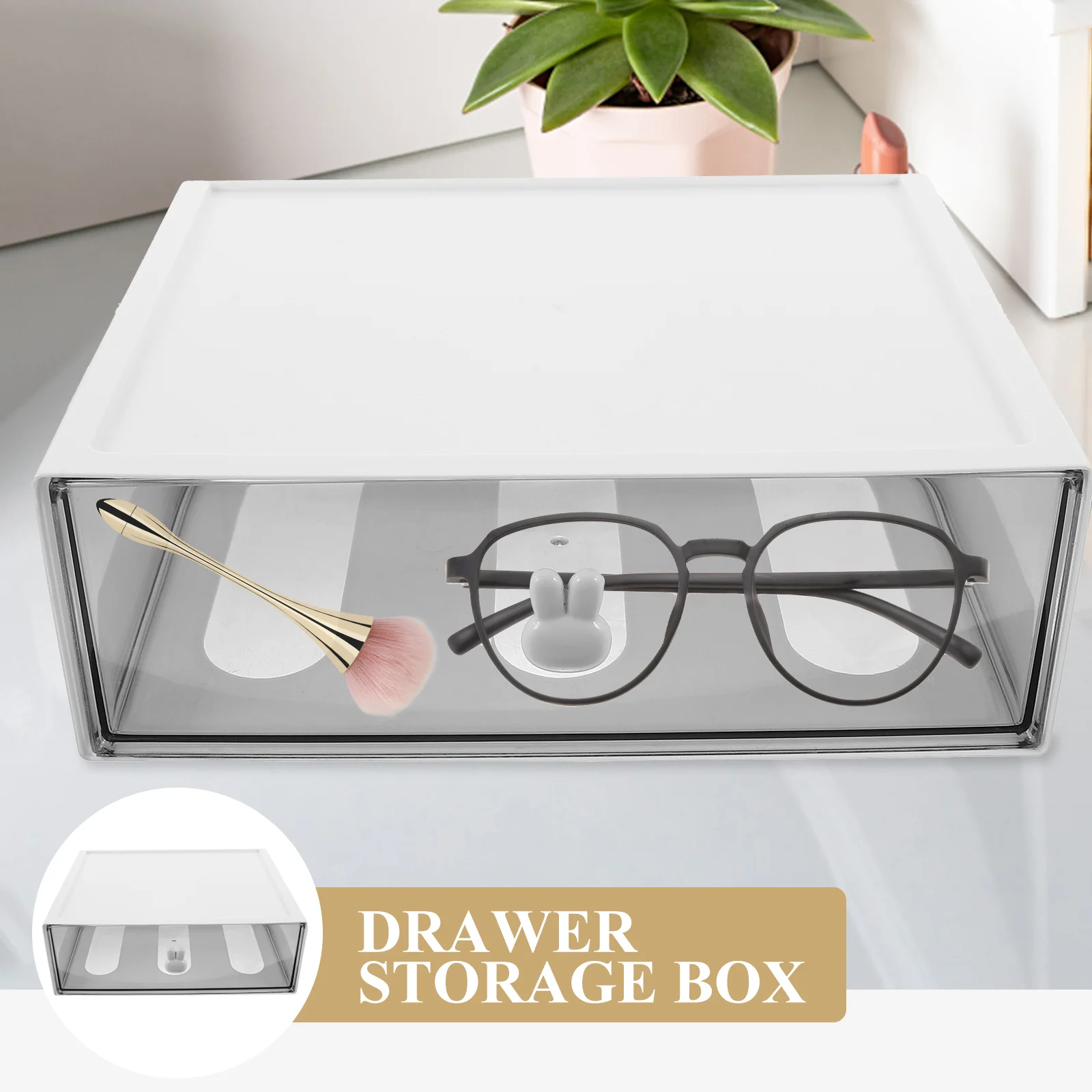 

Stackable Drawer Storage Box Desktop ganizer Transparent Plastic File Cabinet for Office Home Stationery Cosmetics Jewelry