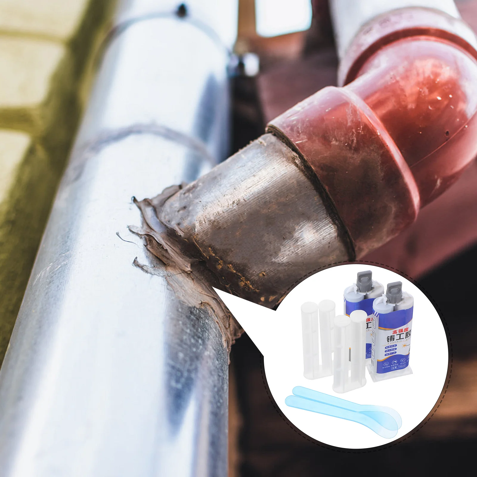 

2Pcs Heavy Duty Metal Bonding Repair Paste Welding Glue Metal Repair Adhesive Leak Sealing Heat Resistant High Strength Glue