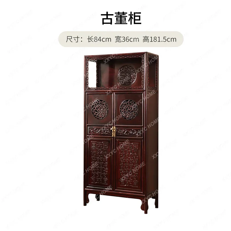 SSSolid wood Wanli antique storage household vertical cabinet simple and practical bookcase