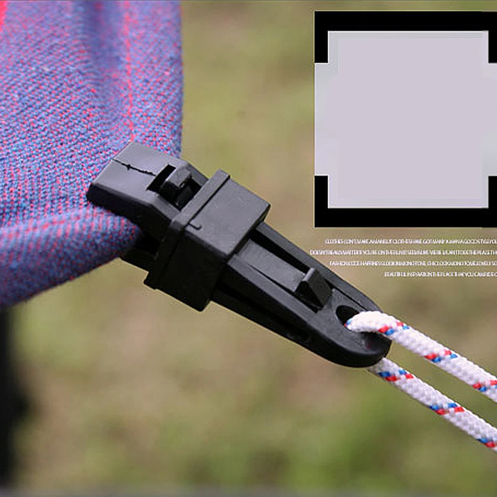 

10 Pcs Tent Buckle Tightener Camping Tarp Canopy Plastif Clamp Snaps Clamps Professional Large