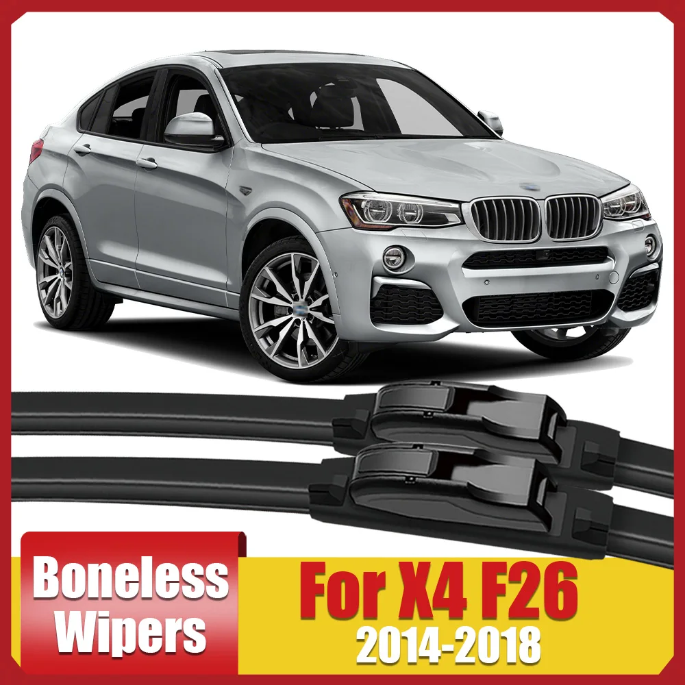 For BMW X4 F26 2014-2018 Front Windshield Wiper Blade 2PCS Car Wiper Blade Refill Window Cleaning Car Accessories 2015 2016 2017