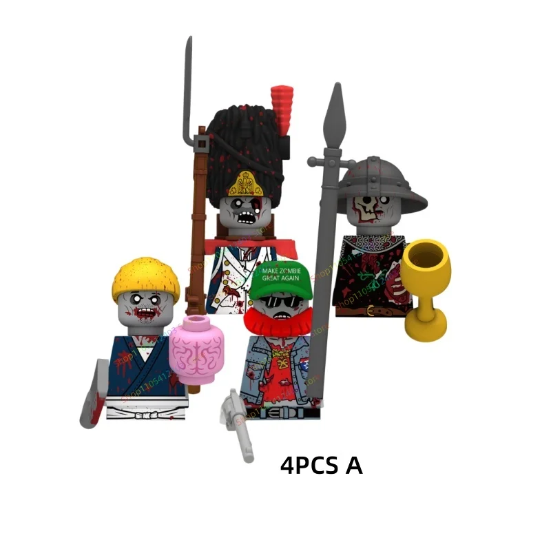 Scary Zombie Apocalypse Building Blocks Doomsday Survival Bricks Figures Action Figures Model Doll Toy Gift