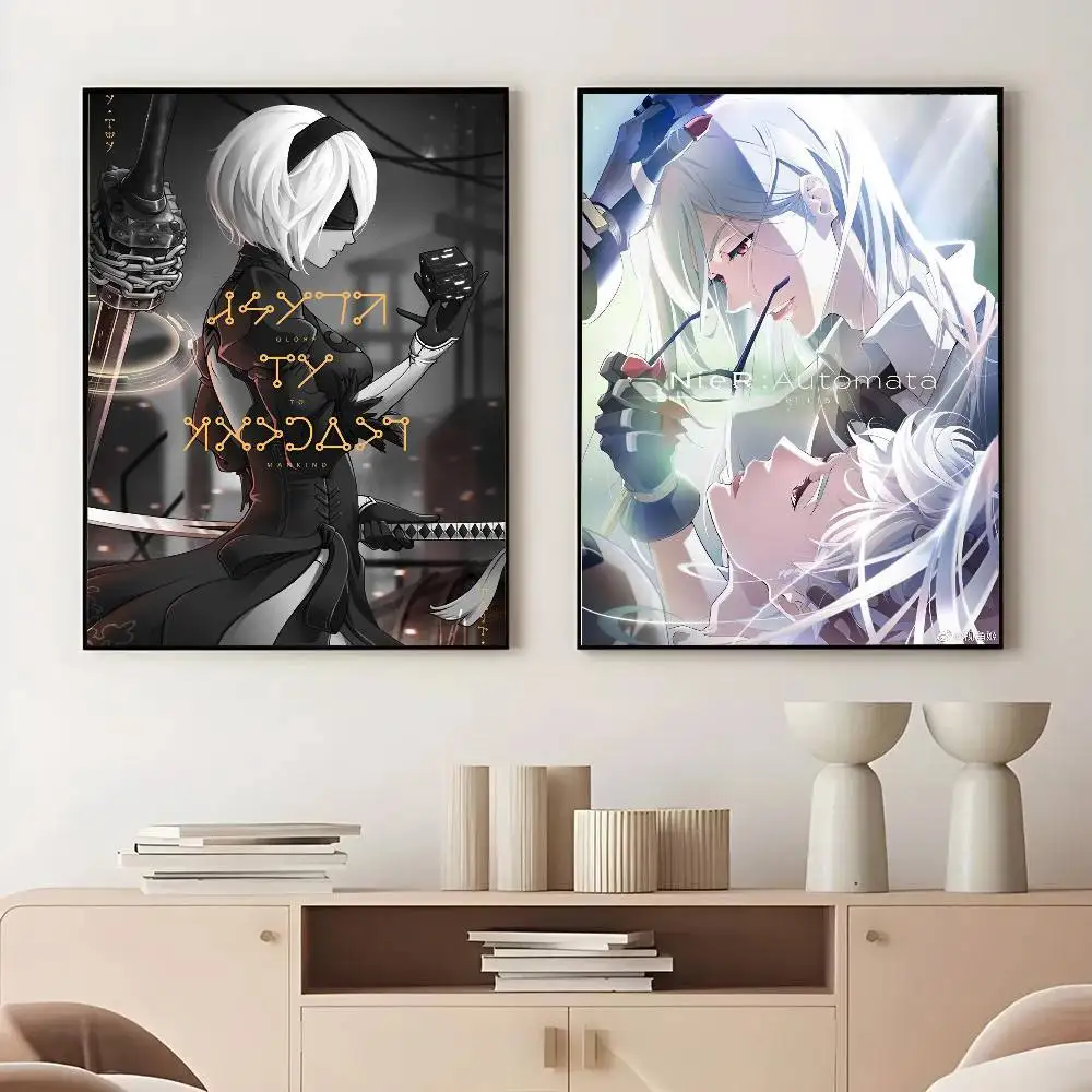 2B игра NieR плакат самоклеящаяся художественная водонепроницаемая бумажная наклейка домашний декор стены комнаты