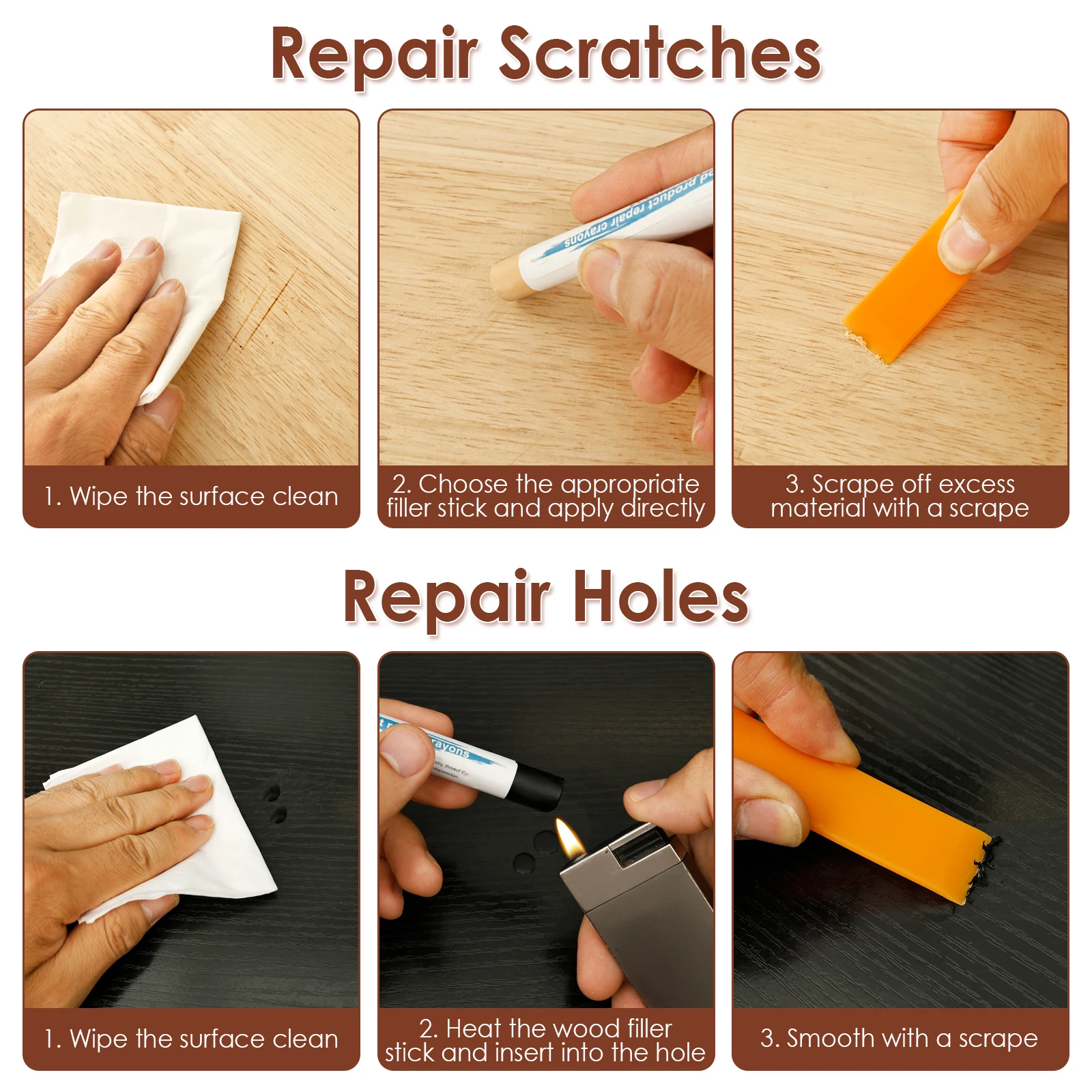 22 adet mobilya tamir kiti kal - Cabinet Scraper Set incelemesi ve fiyatı